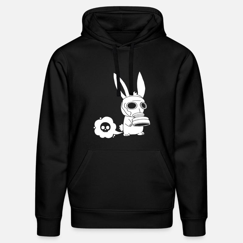 Lapin blanc qui pète - Sweat à capuche bio DRUMMER Stanley/Stella Unisexe - noir