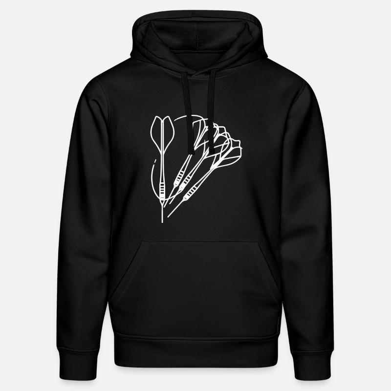 Dessin de fléchettes - Sweat à capuche bio DRUMMER Stanley/Stella Unisexe - noir