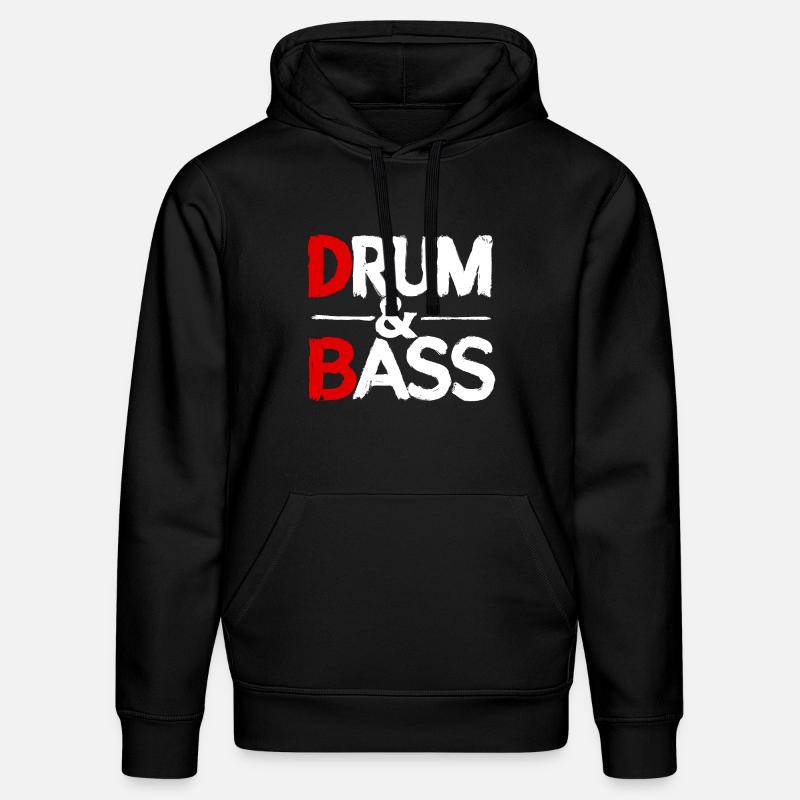 Drum & Bass / Rum & Ass Distressed - Sweat à capuche bio DRUMMER Stanley/Stella Unisexe - noir
