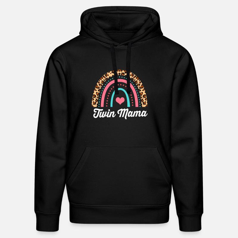Zwillinge Mama Zwilling Mutter Geschenk - Stanley/Stella Unisex Bio-Hoodie DRUMMER  - Schwarz