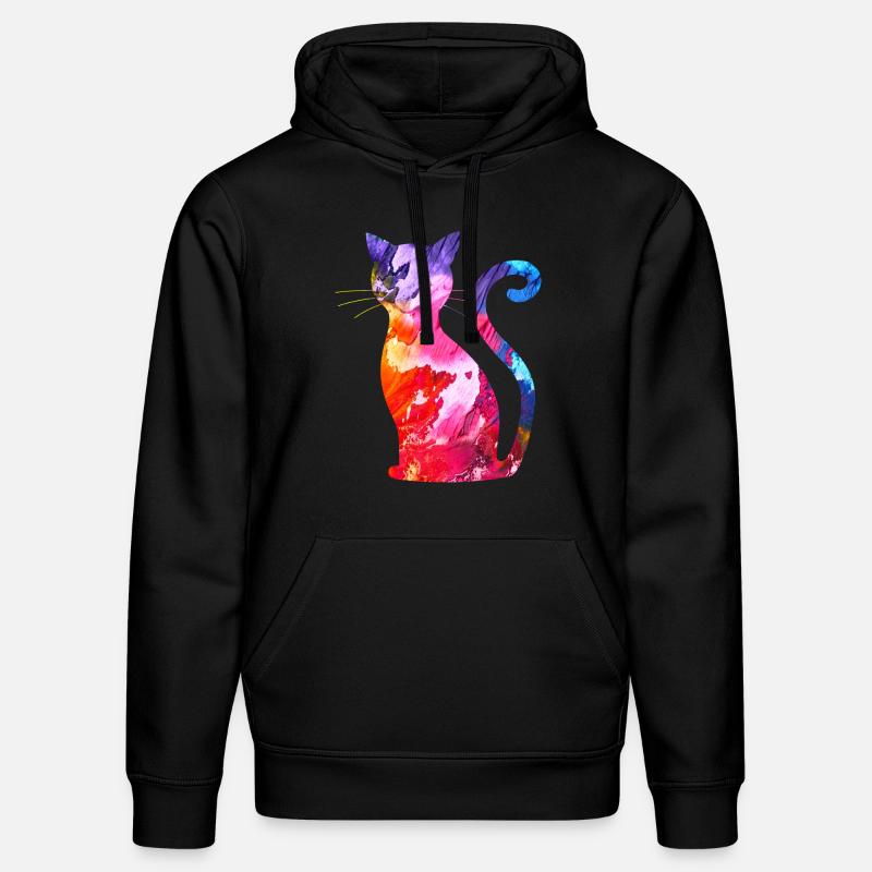 Chat - Sweat à capuche bio DRUMMER Stanley/Stella Unisexe - noir