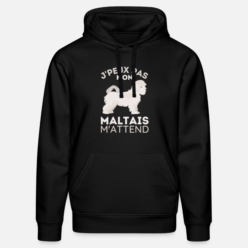 Chien maltais 2 - Sweat à capuche bio DRUMMER Stanley/Stella Unisexe - noir
