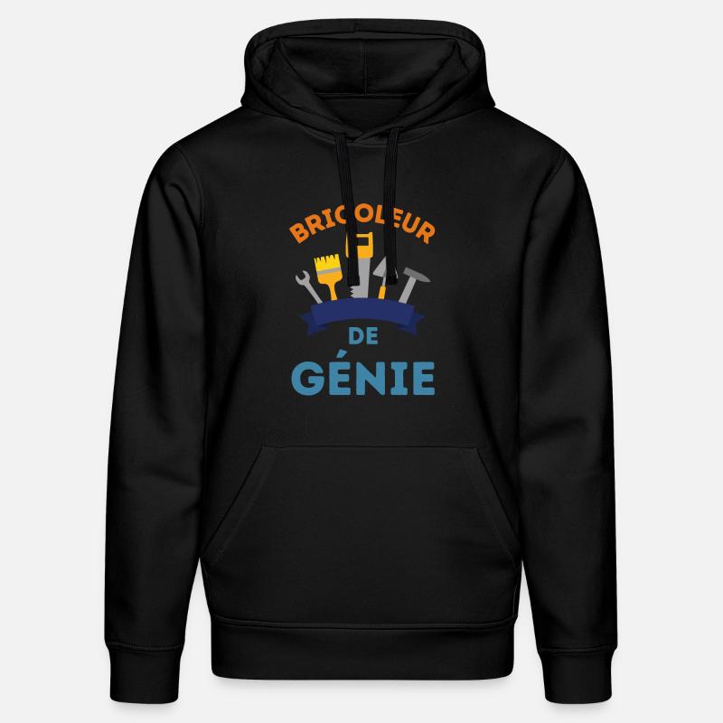 Bricoleur de génie 5 - Sweat à capuche bio DRUMMER Stanley/Stella Unisexe - noir