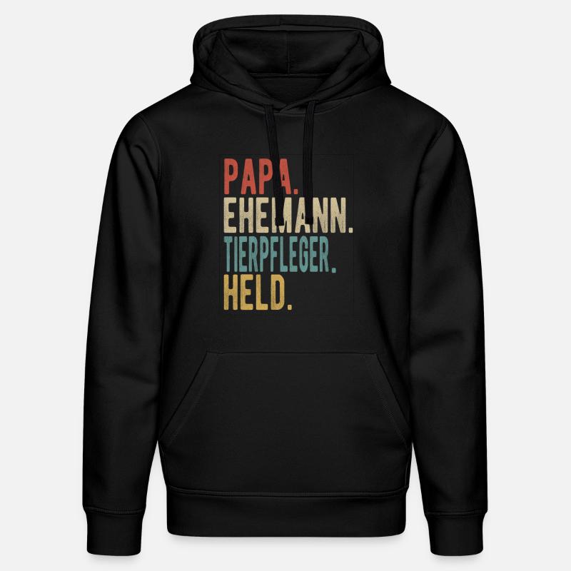 Tierpfleger Papa Ehemann Held - Stanley/Stella Unisex Bio-Hoodie DRUMMER  - Schwarz