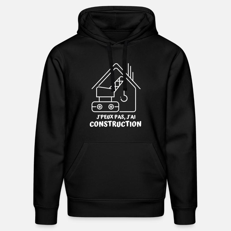 Construction chantier batiment 2 - Sweat à capuche bio DRUMMER Stanley/Stella Unisexe - noir