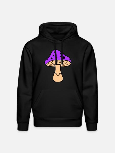 Mushroom Comic - Stanley/Stella DRUMMER Unisex Organic Hoodie - black