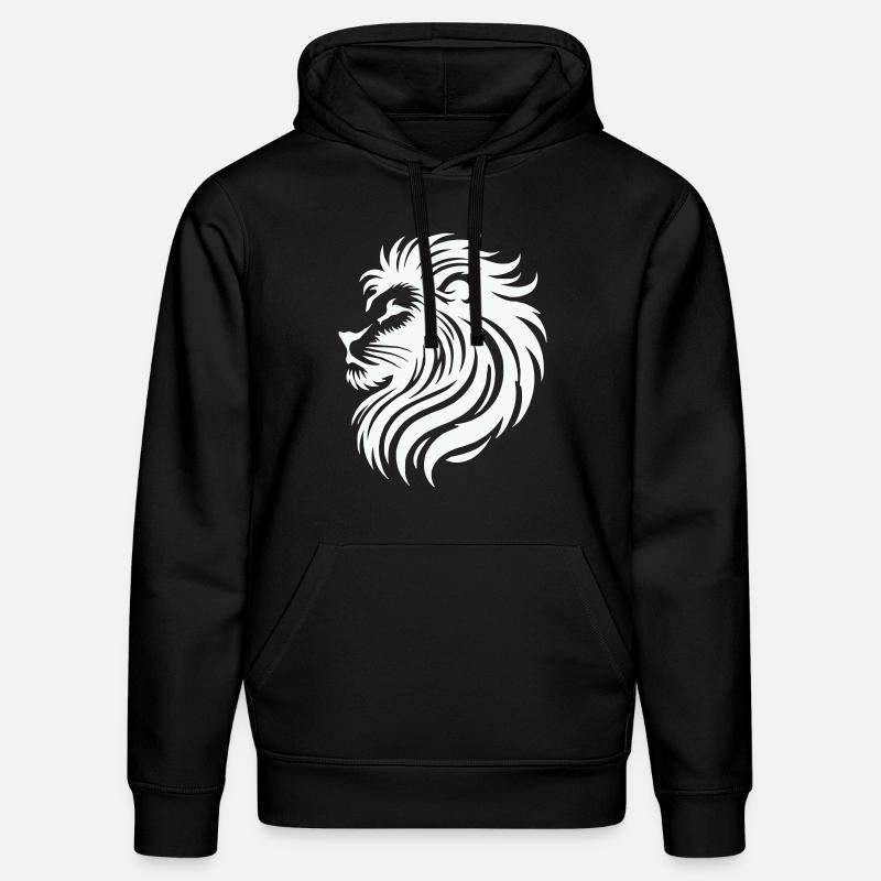 Löwe Zeichnung Tier - Stanley/Stella Unisex Bio-Hoodie DRUMMER  - Schwarz
