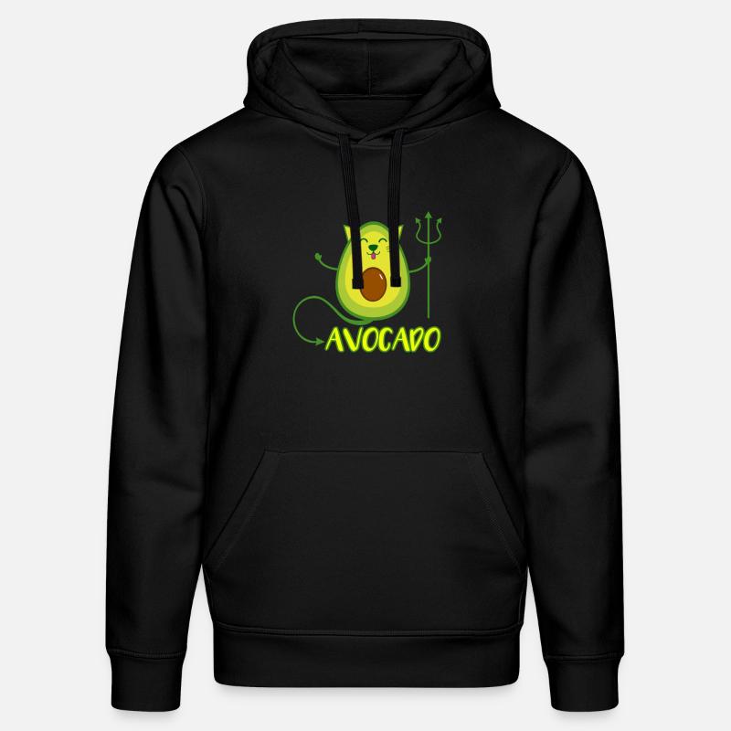 Chat avocat cadeau végétalien - Sweat à capuche bio DRUMMER Stanley/Stella Unisexe - noir