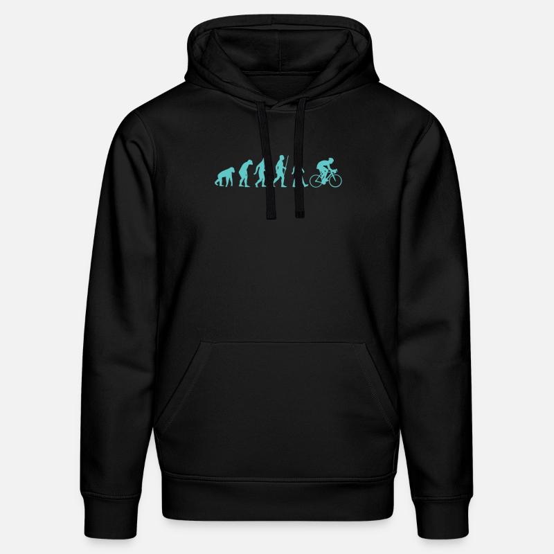 Evolution - VTT - Humour - Cadeau - Fun - Sweat à capuche bio DRUMMER Stanley/Stella Unisexe - noir