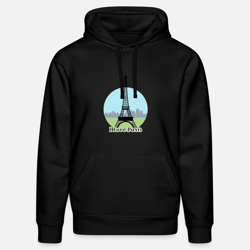 J'adore Paris - Sweat à capuche bio DRUMMER Stanley/Stella Unisexe - noir