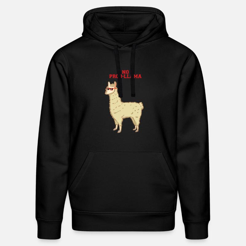 Kein Problem - no prob-llama - Lama - Stanley/Stella Unisex Bio-Hoodie DRUMMER  - Schwarz