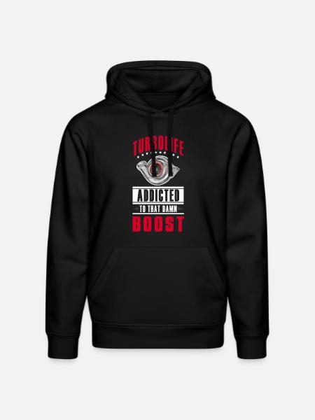 TURBO LIFE - Boost addicted - clean version - Stanley/Stella DRUMMER Unisex Organic Hoodie - black