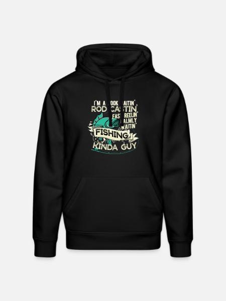 Fishing Design 02 - Stanley/Stella DRUMMER Unisex Organic Hoodie - black