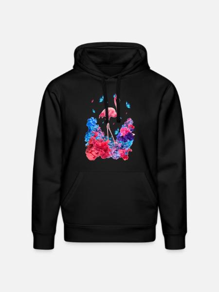 Wolken Flamingo - Stanley/Stella Unisex Bio-Hoodie DRUMMER - Schwarz