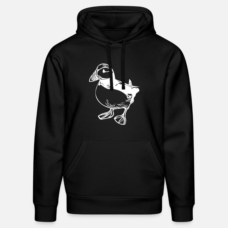 Macareux millésimés - Sweat à capuche bio DRUMMER Stanley/Stella Unisexe - noir