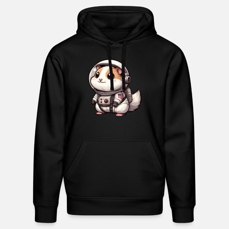 Astronaute hamster mignon - Sweat à capuche bio DRUMMER Stanley/Stella Unisexe - noir
