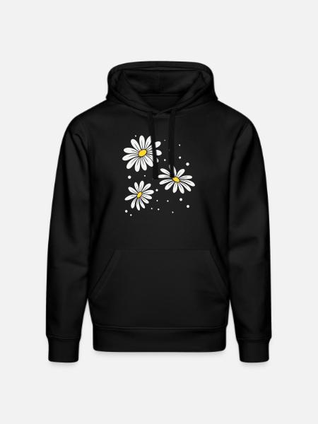 Gänseblümchen Punkte - Stanley/Stella Unisex Bio-Hoodie DRUMMER  - Schwarz