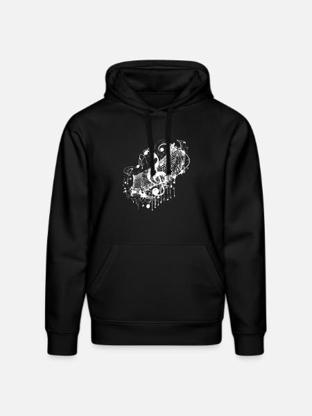 Vintage Music Clef i tatoveringsstil - Stanley/Stella DRUMMER økologisk unisex-hoodie - sort