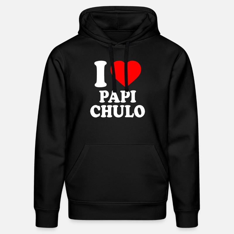I love papi chulo - Stanley/Stella Unisex Bio-Hoodie DRUMMER - Schwarz