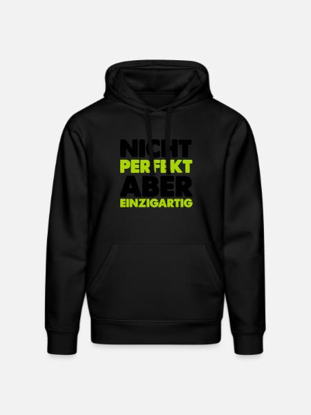 Not perfect but unique - Stanley/Stella DRUMMER Unisex Organic Hoodie - black