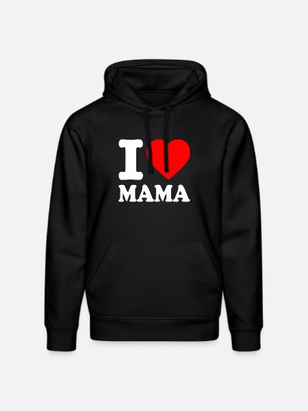 I love mama - Sweat à capuche bio DRUMMER Stanley/Stella Unisexe - noir
