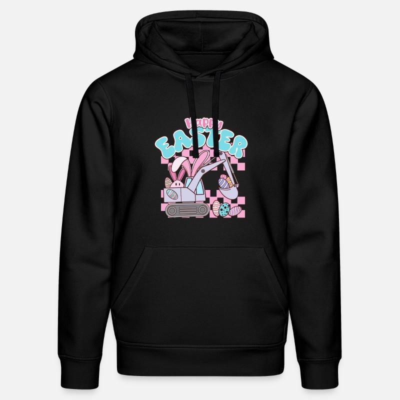 Happy Easter - Stanley/Stella Unisex Bio-Hoodie DRUMMER  - Schwarz