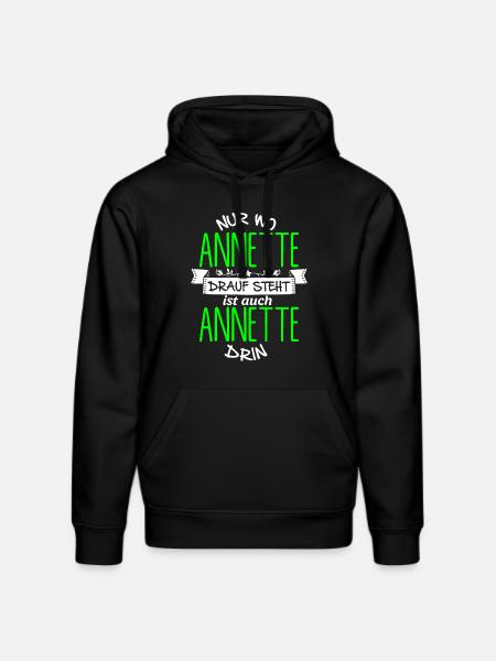 ANNETTE die Echte - Stanley/Stella Unisex Bio-Hoodie DRUMMER - Schwarz