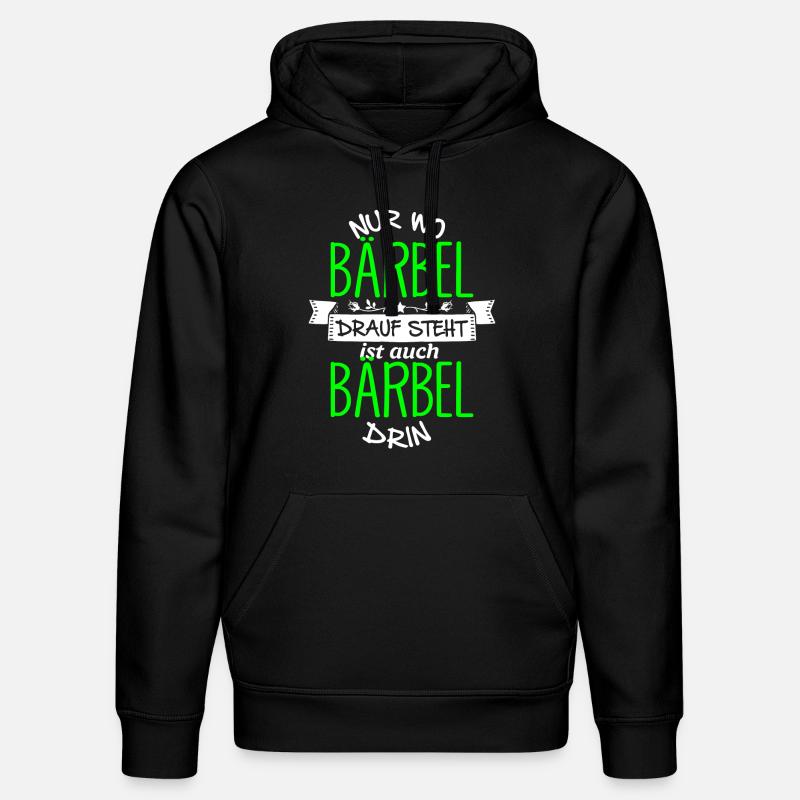 BÄRBEL die Echte - Stanley/Stella Unisex Bio-Hoodie DRUMMER  - Schwarz