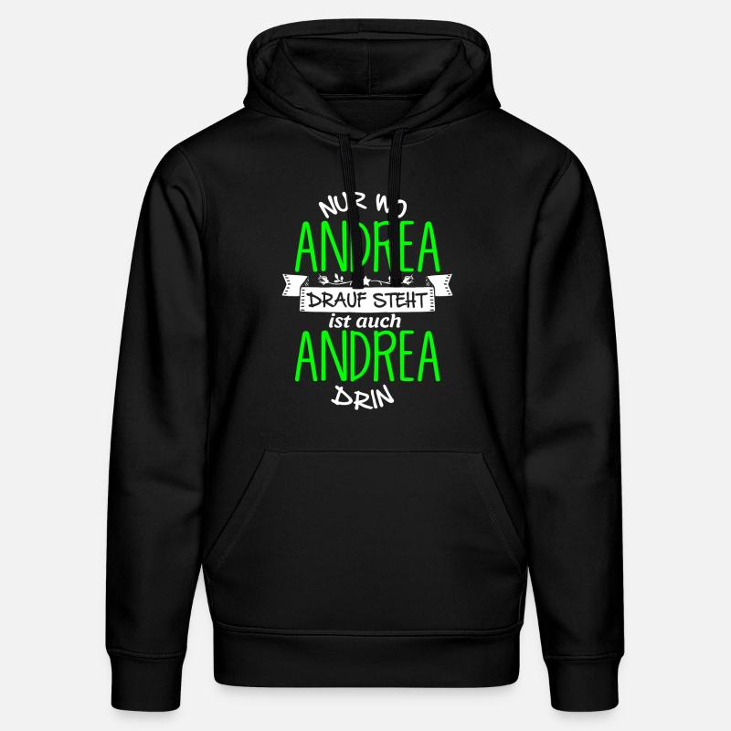ANDREA die Echte - Stanley/Stella Unisex Bio-Hoodie DRUMMER  - Schwarz