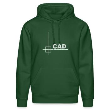 Minimal CAD Konstrukteur Technik Design - Stanley/Stella Unisex Bio-Hoodie DRUMMER  - Flaschengrün - Vorne - Liana (172cm) & Jaron (178cm)
