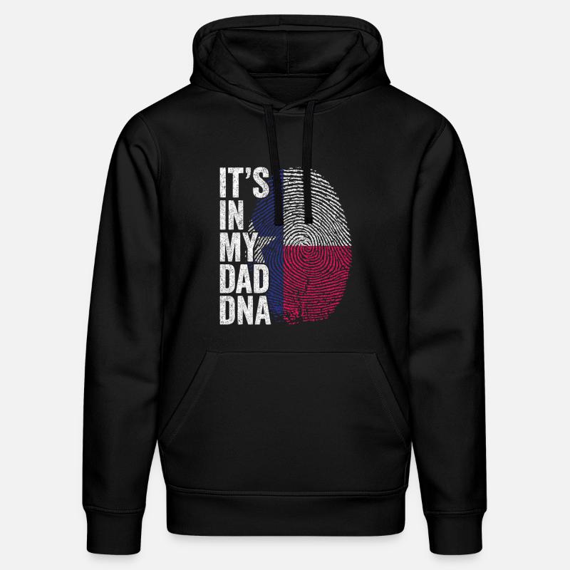 Drapeau Texas Empreinte Papa Texan - Sweat à capuche bio DRUMMER Stanley/Stella Unisexe - noir