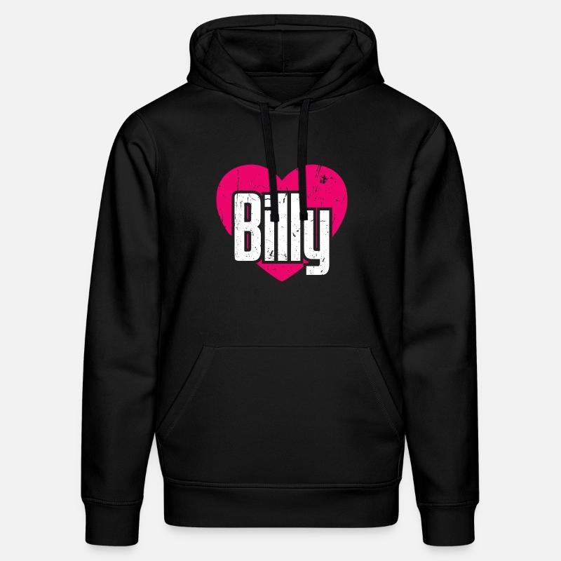 J’aime Billy Coeur Rose J’aime Billy - Sweat à capuche bio DRUMMER Stanley/Stella Unisexe - noir