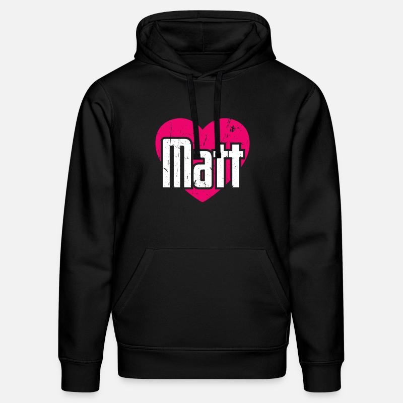 J’aime Matt Pink Heart J’aime Matt - Sweat à capuche bio DRUMMER Stanley/Stella Unisexe - noir