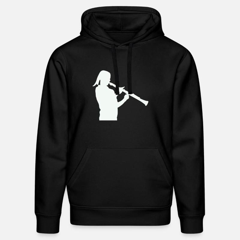 Silhouette avec clarinette - Sweat à capuche bio DRUMMER Stanley/Stella Unisexe - noir