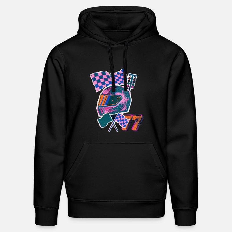 Retro Wave Driver - Stanley/Stella Unisex Bio-Hoodie DRUMMER  - Schwarz