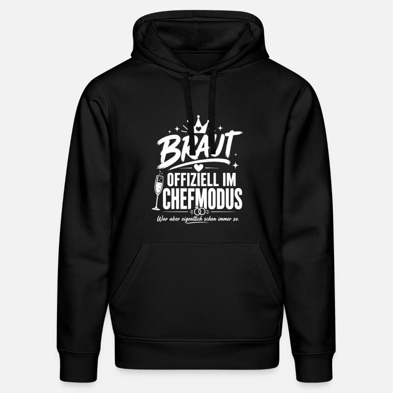 Braut im Chefmodus - Stanley/Stella Unisex Bio-Hoodie DRUMMER - Schwarz