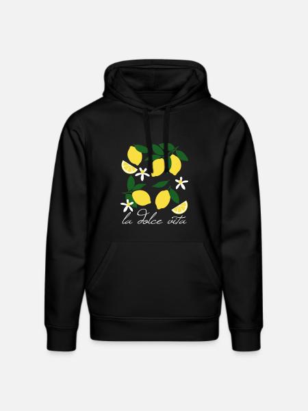 La Dolce Vita Zitronen - Stanley/Stella Unisex Bio-Hoodie DRUMMER  - Schwarz