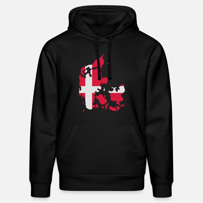 Danemark - drapeau - Sweat à capuche bio DRUMMER Stanley/Stella Unisexe - noir