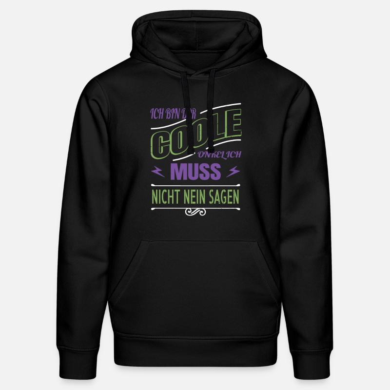 Dictons sympas Cool Oncle Trait - Sweat à capuche bio DRUMMER Stanley/Stella Unisexe - noir