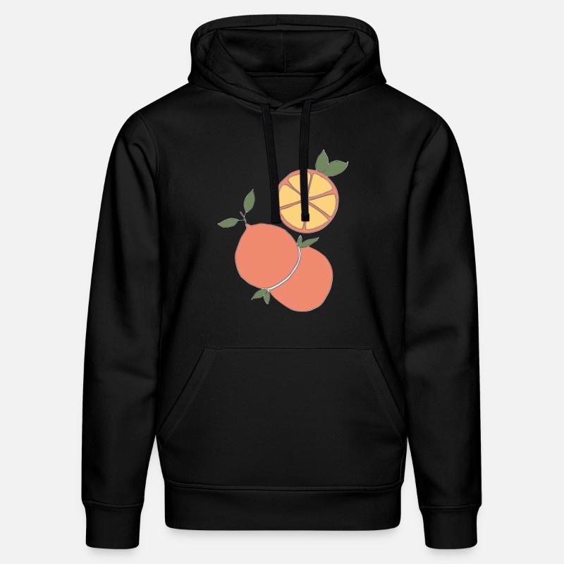 orange pamplemousse - Sweat à capuche bio DRUMMER Stanley/Stella Unisexe - noir
