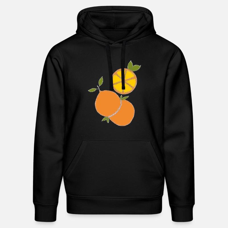Orange Kristal - Sweat à capuche bio DRUMMER Stanley/Stella Unisexe - noir