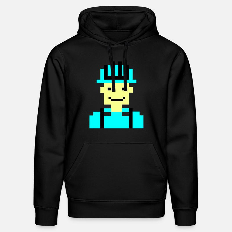 Ouvrier du bâtiment Pixel 01 - Sweat à capuche bio DRUMMER Stanley/Stella Unisexe - noir