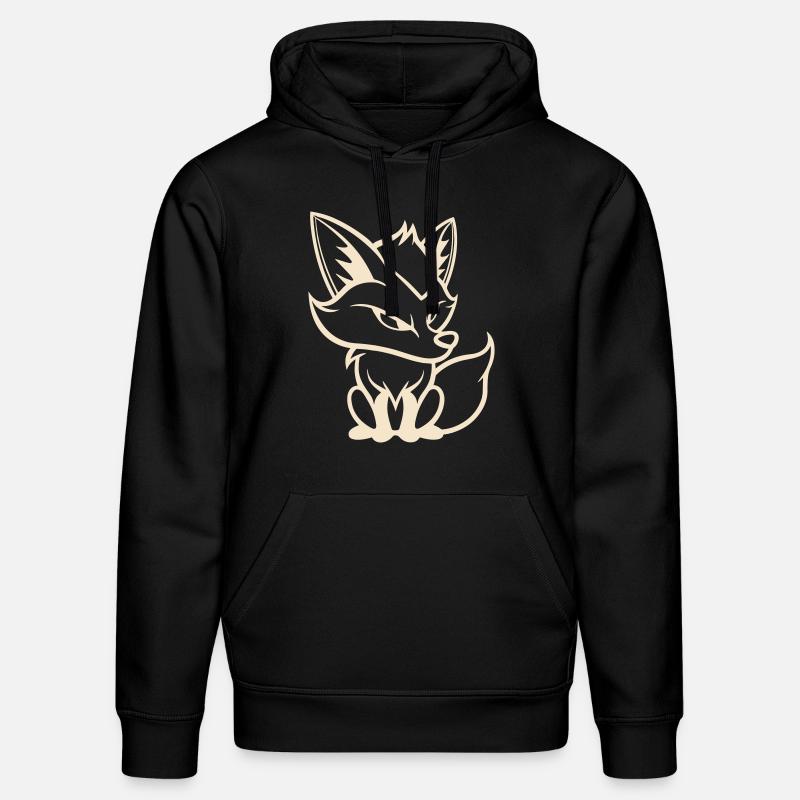 Fox Comic - Stanley/Stella DRUMMER Unisex Organic Hoodie - black