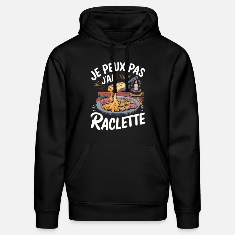 J'peux pas j'ai raclette - Sweat à capuche bio DRUMMER Stanley/Stella Unisexe - noir