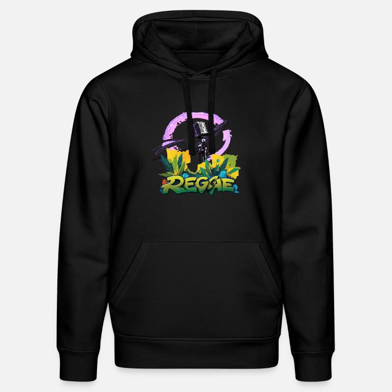 Reggae Mikrofon - Stanley/Stella Unisex Bio-Hoodie DRUMMER  - Schwarz