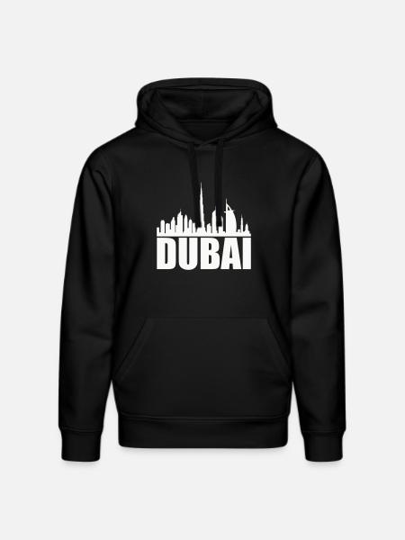 Dubai Skyline 1 - Stanley/Stella DRUMMER Unisex Organic Hoodie - black