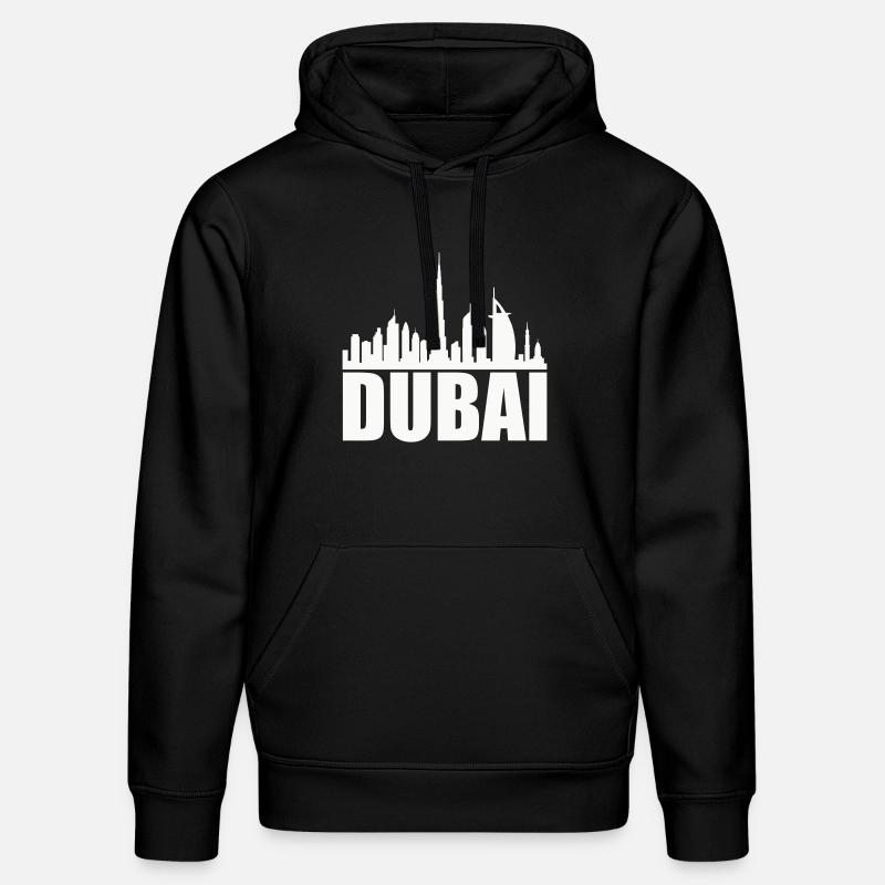 dubai skyline 1 - Stanley/Stella Unisex Bio-Hoodie DRUMMER  - Schwarz