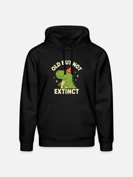 Funny Dino – Birthday Gift Idea - Stanley/Stella DRUMMER Unisex Organic Hoodie - black