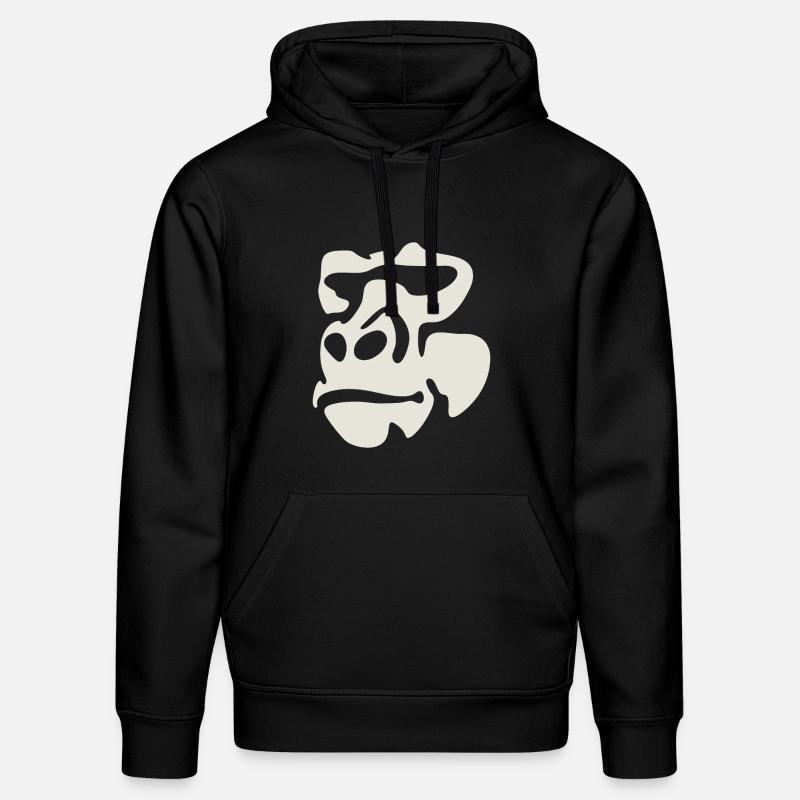 Gorille - Sweat à capuche bio DRUMMER Stanley/Stella Unisexe - noir