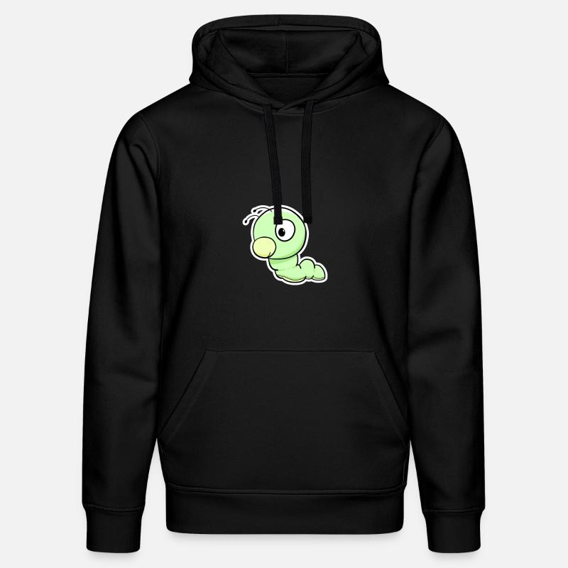 Dessin animé du Ver Vert - Sweat à capuche bio DRUMMER Stanley/Stella Unisexe - noir